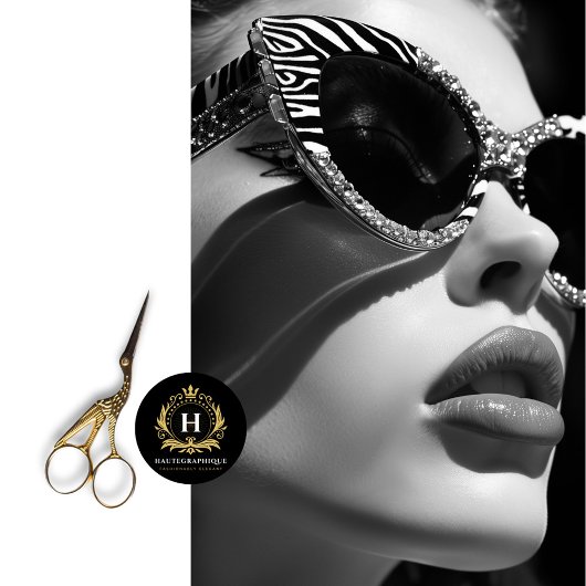 ゼブラグラムストライプのラインストーンのサングラスデコページ 薄葉紙