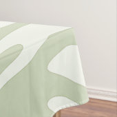 ゼブラグリーンとホワイトプリント テーブルクロス (インサイチュ)