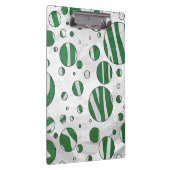 ゼブラグリーンアンドホワイト水玉模様 クリップボード (右)