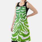 ゼブラグリーンプリントエプロン エプロン (インサイチュ)