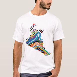 ゼブラサイケデリック・スノーボーダー Tシャツ