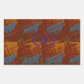 ゼブラサファリアートプリント/グラフィック 長方形シール (正面)