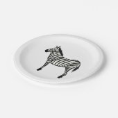 ゼブラサファリハッピーバースデーパーティープレート ペーパープレート (アングル)