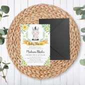 ゼブラサファリ水彩赤ちゃんシャワー 招待状