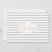 ゼブラサファリ男女兼用ーベビーシャワー 招待状 (裏面)