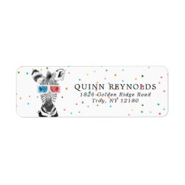 ゼブラサファリ |差出人住所ラベル ラベル