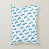 ゼブラシルエットブルーとホワイト アクセントクッション (正面(垂直))