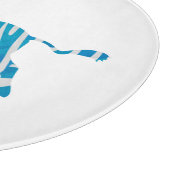 ゼブラシルエットブルーとホワイト カッティングボード (角)