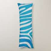 ゼブラシルエットブルーとホワイト ボディピロー (裏面 (縦))