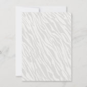 ゼブラジャングルの赤ちゃんシャワー 招待状 (裏面)