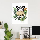 ゼブラジャングルアートプリント ポスター (ホームオフィス)