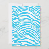 ゼブラジャングルサファリテーマボーイズ誕生日ブルーパーティー 招待状 (裏面)