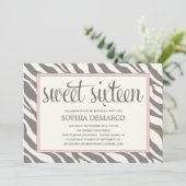 ゼブラスイート16|誕生日招待状 招待状 (スタンド正面)