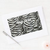 ゼブラスキンカモフラージテクスチャ 長方形シール (封筒)
