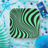 ゼブラスキンプリントテクスチャパターン–88488 ペーパープレート (パーティー)