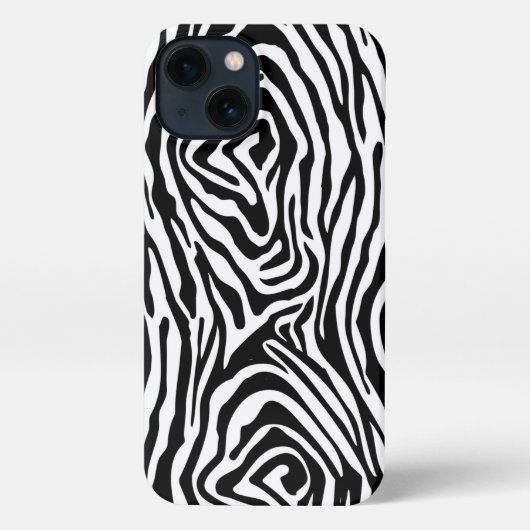 ゼブラスキンモダンアニマルプリントワイルドラバーズギフト iPhoneケース (裏面)
