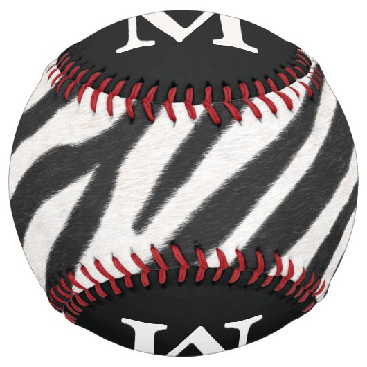 ゼブラスキンリアリスティックストライプのファーモモカスタムグラム ソフトボール (正面)