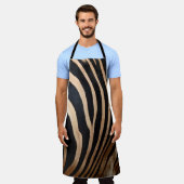 ゼブラスキン，動物，背景，黒，体 エプロン (着用した状態)