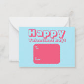 ゼブラスクールキッズValentines Day Cards in Bulk ノートカード (裏面)