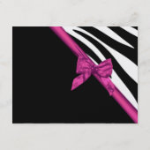 ゼブラストライプとピンクリボン / 受付カード エンクロージャーカード (裏面)