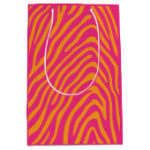 ゼブラストライプのの色の変更 ミディアムペーパーバッグ (正面)