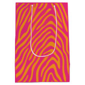 ゼブラストライプのの色の変更 ミディアムペーパーバッグ (裏面)