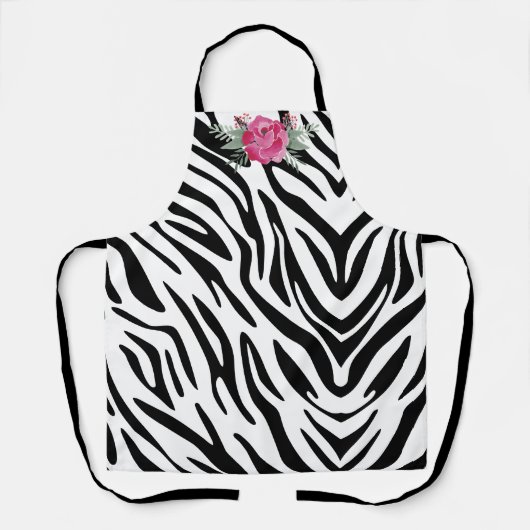 ゼブラストライプのカスタマイズ エプロン (正面)