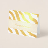 ゼブラストライプのパターンおめでとう 箔カード (正面)