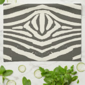 ゼブラストライプアニマルプリントパターン キッチンタオル (折り畳み)