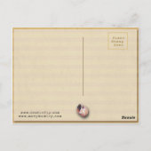 ゼブラストライプアニマルプリントパターン ポストカード (裏面)