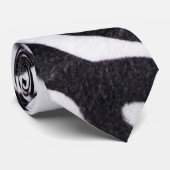 ゼブラストライプアニマルプリントワイルドキャットファブリックメンズタイ ネクタイ (ロール)