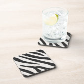 ゼブラストライプエキゾチックなファーリアリスティックアニマルプリント コースター (右側)