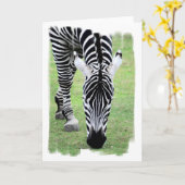 ゼブラストライプグリーティングカード カード (黄色い花)
