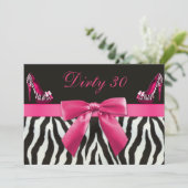 ゼブラストライプハイヒール誕生日パーティー30th 招待状 (スタンド正面)