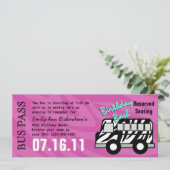 ゼブラストライプバスパスバースデーパーティー 招待状 (スタンド正面)