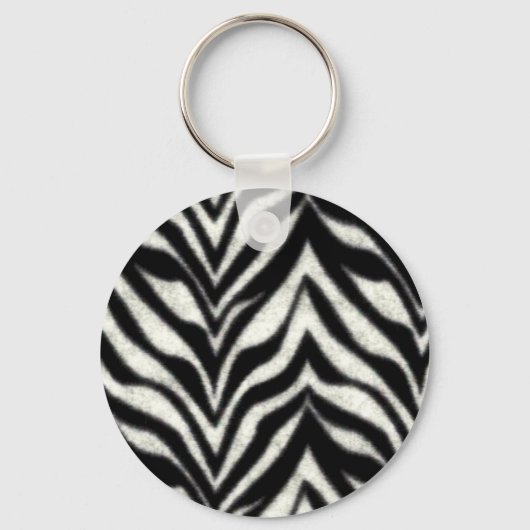 ゼブラストライプパターンキーチェーン キーホルダー (正面)