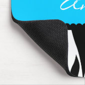 ゼブラストライプパターンパーソナライズされた名マウスパッド マウスパッド (コーナー)