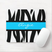 ゼブラストライプパターンパーソナライズされた名マウスパッド マウスパッド (マウス)