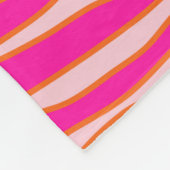 ゼブラストライプピンクオレンジワイルドアニマルプリント フリースブランケット (角)