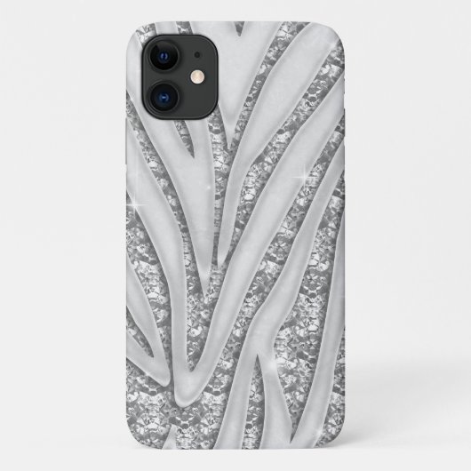 ゼブラストライプホワイトダイヤモンドiphone 4 ケース Case-Mate iPhoneケース (裏面)