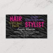 ゼブラストライプメイクアップアーティスト&美容師 名刺 (裏面)