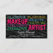 ゼブラストライプメイクアップアーティスト&美容師 名刺 (正面)