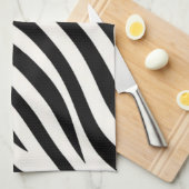 ゼブラストライプモダンプリント キッチンタオル (四つ折り)