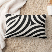 ゼブラストライプモダンプリント ランバークッション (ブランケット)