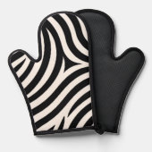 ゼブラストライプモダンプリント 鍋つかみ (正面/裏面)