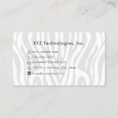 ゼブラストライプモダンミニマル名刺 名刺 (裏面)