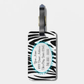 ゼブラストライプモノグラム ラゲッジタグ (裏面縦)