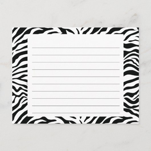 ゼブラストライプレシピカード ポストカード (正面)