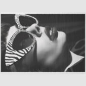 ゼブラストライプヴィンテージグラム白黒デクページ 薄葉紙 (正面)