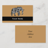 ゼブラストライプ付き象+アイディア 名刺 (正面/裏面)